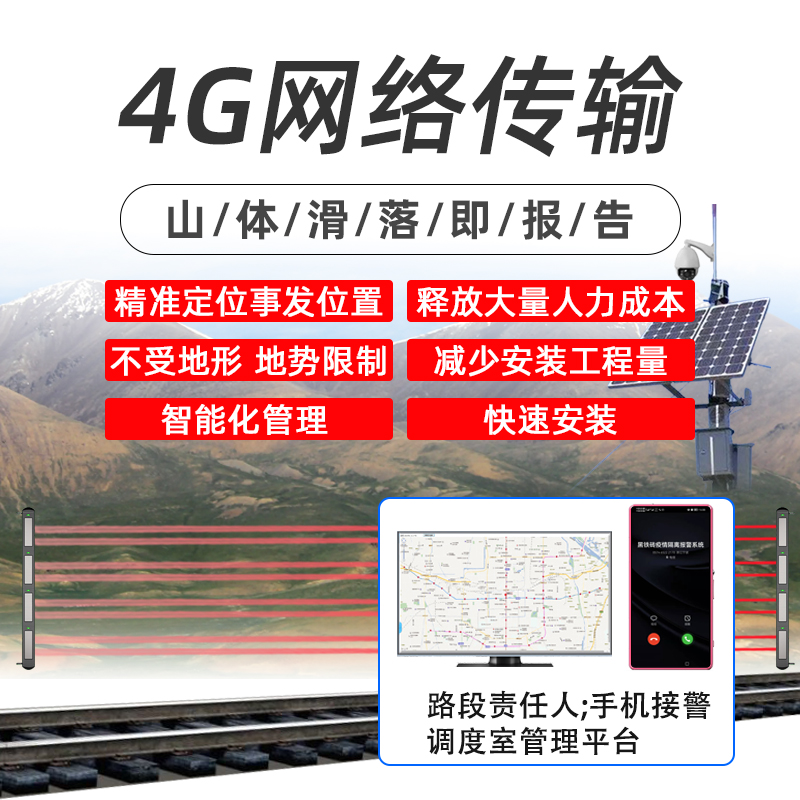 鐵路沿線山體滑坡泥石流塌方智能監測系統